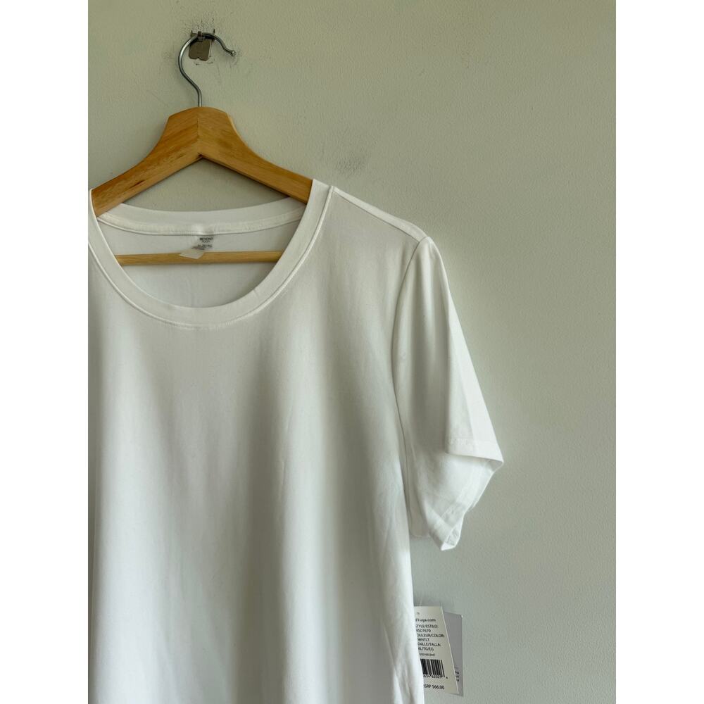 Beyond Yoga Featherweight On The Down Short Sleeve Activewear Top White XL NWT - Picture 5 of 9